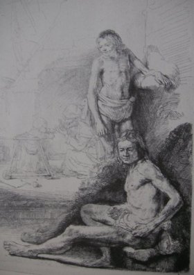 Etching signed and dated by Rembrandt